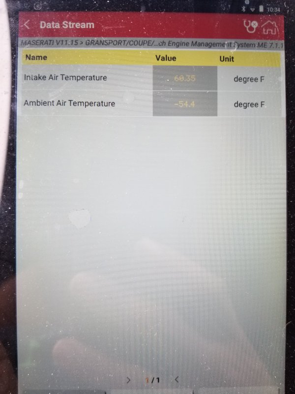 Ambient temperature reading on mirror